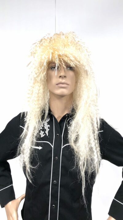 Peruker blond rockig