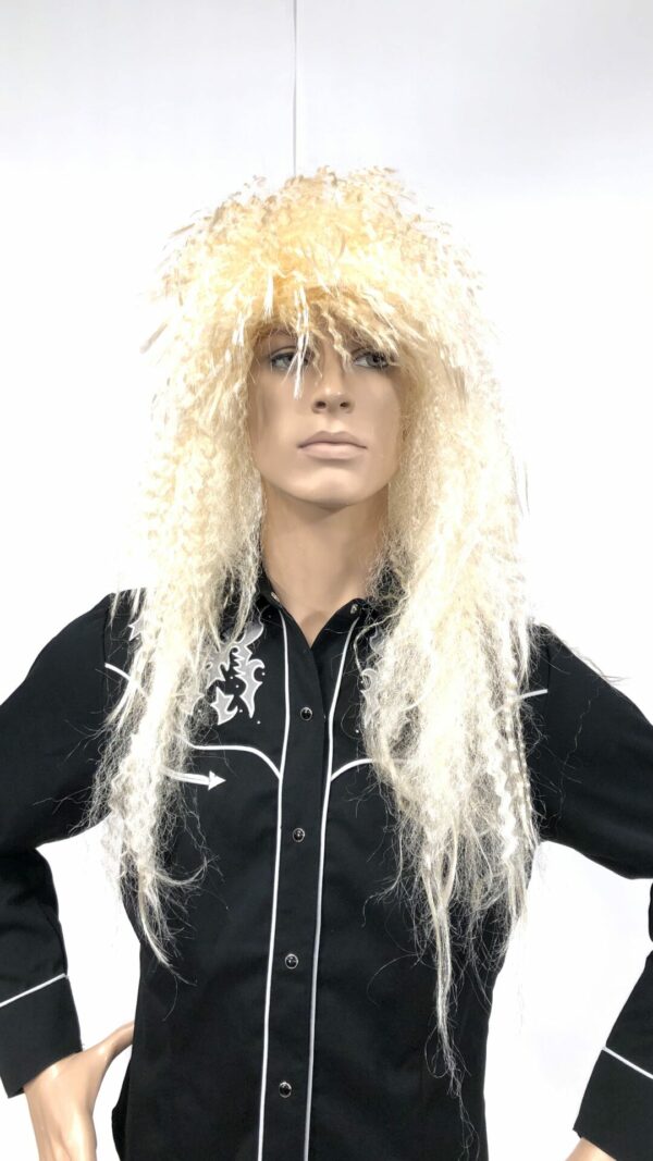 Peruker blond rockig